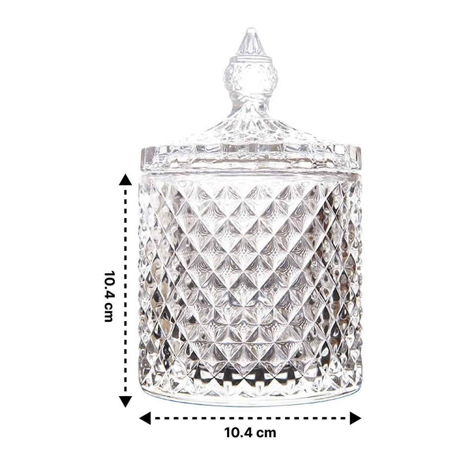 Soham Housewares Green Apple 4.3 " Inch Glass Big Candy Jar-Single- Tg1030-5.5