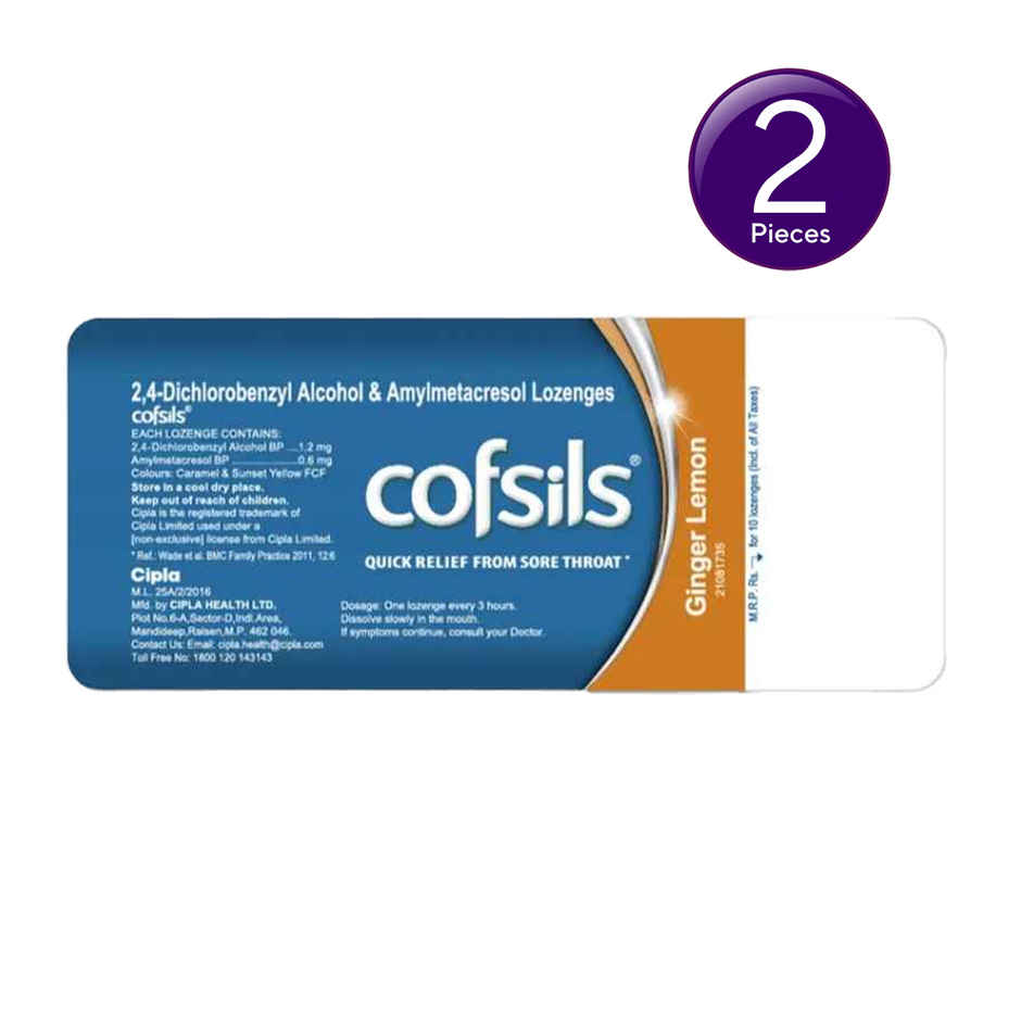 Cofsils Lemon Ginger  Flavour  Lozenges