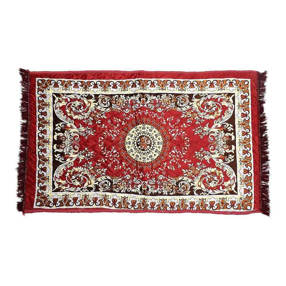 Kuber Industries 4x2 Feet Superfine Velvet Carpet | Rug for Living Room | Bedroom | Maroon