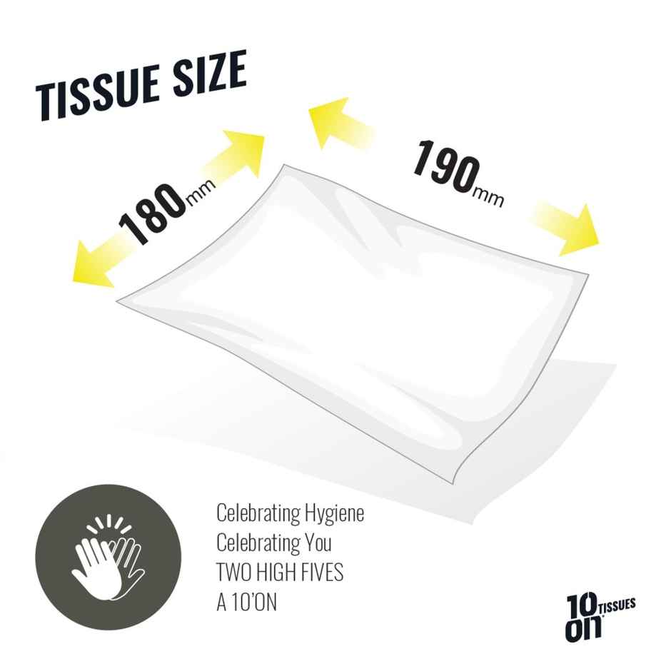 10'ON Lite Soft Facial Tissues Napkins | 200 Pulls