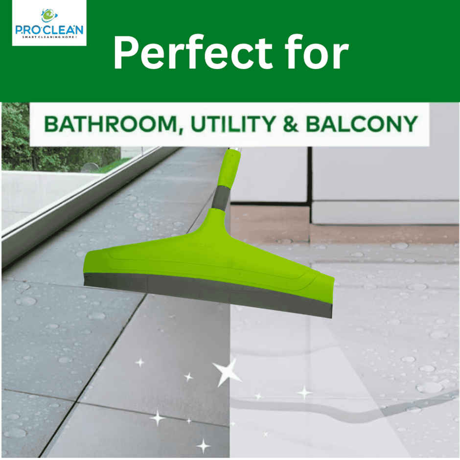 Proclean Floor Wiper | 16 Inch Blade | With SS Handle | Colour May Vary | 41 Inch