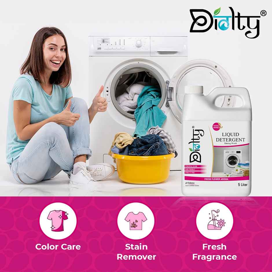Diolty liquid detergent top load front load detergent liquid for washing machine | Rose