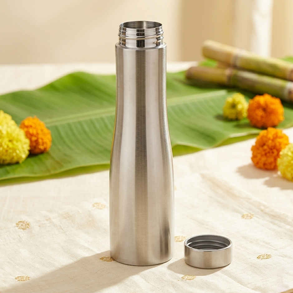 Roxx Strom Stainless Steel Classic Steel Bottle | Silver | 1 L