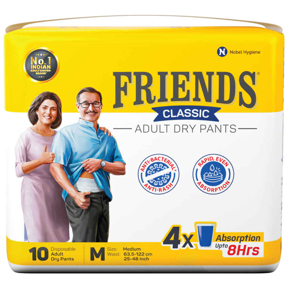 Friends Adult Diaper Pant | Classic Type | M | 25 - 48 inch Combo