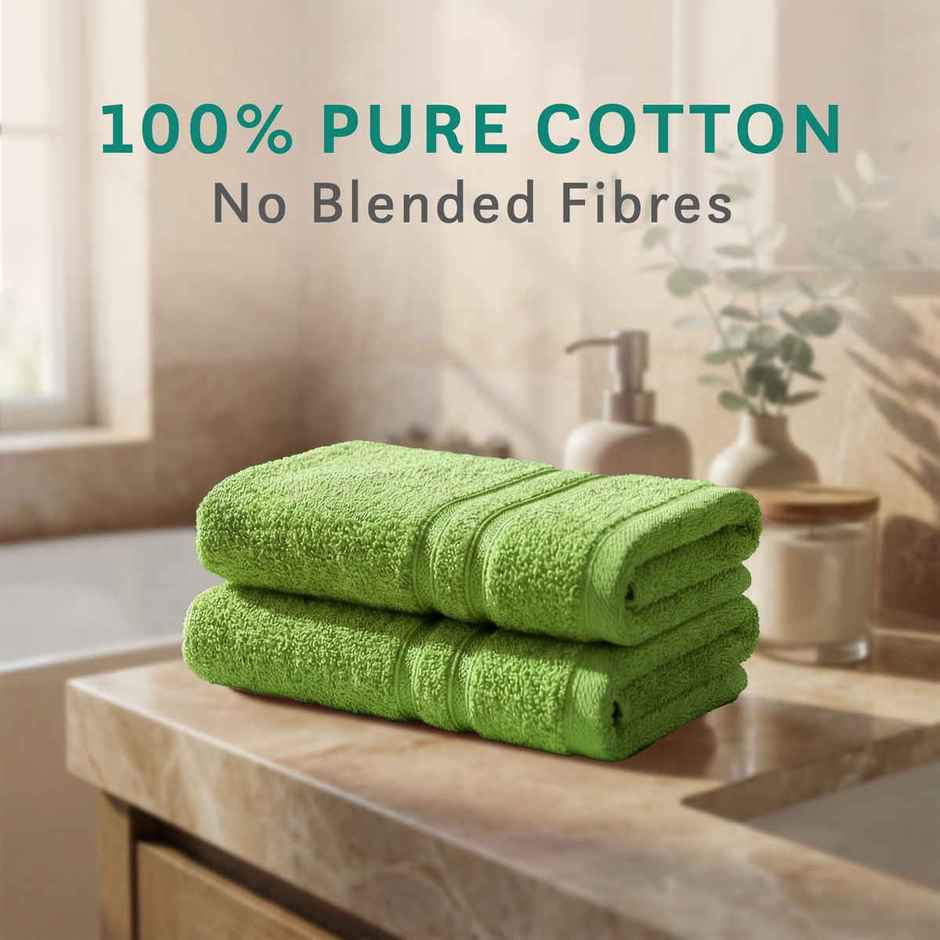 Home Elegance by My TridentComfort Living Gym Cotton Hand Towel | Lime Green