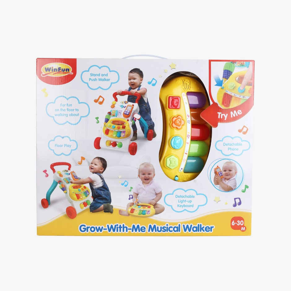Winfun Grow-With-Me Musical Walker Baby Gear for Kids age 0M+