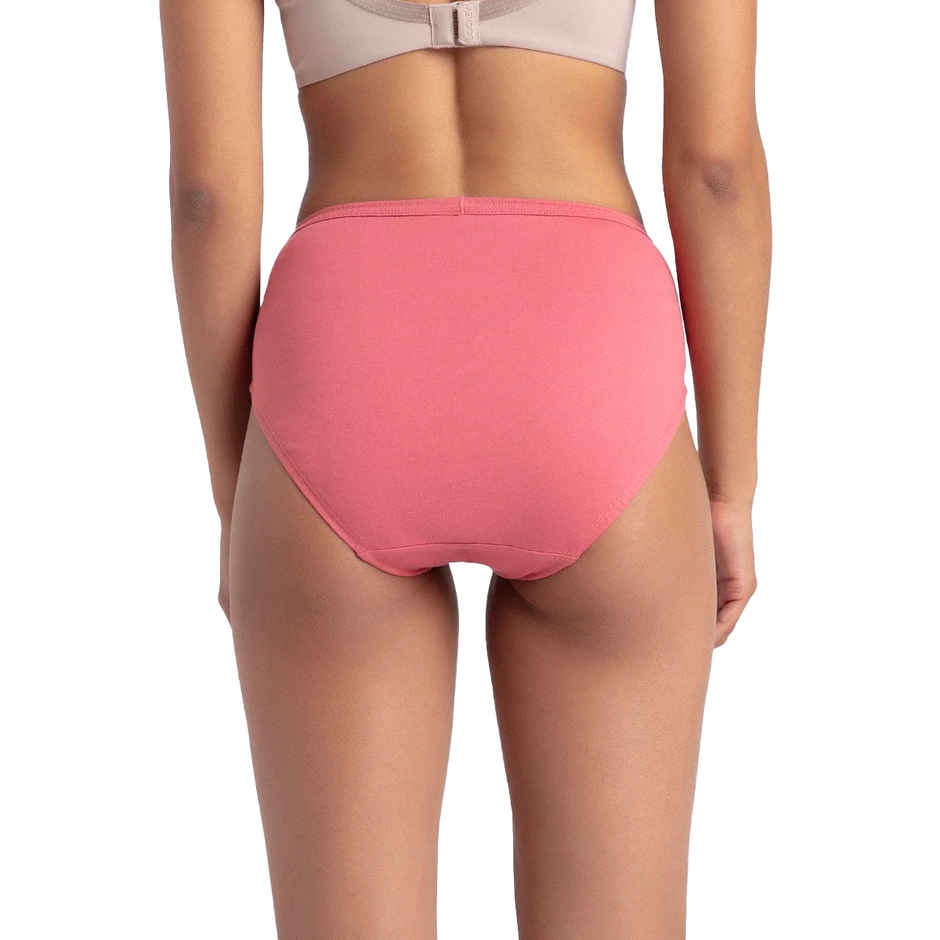 Jockey 1406 Women's Super Combed Cotton Underwear Mid Waist Hipster Panty|PO3 | Multicolor Dark assorted-XL