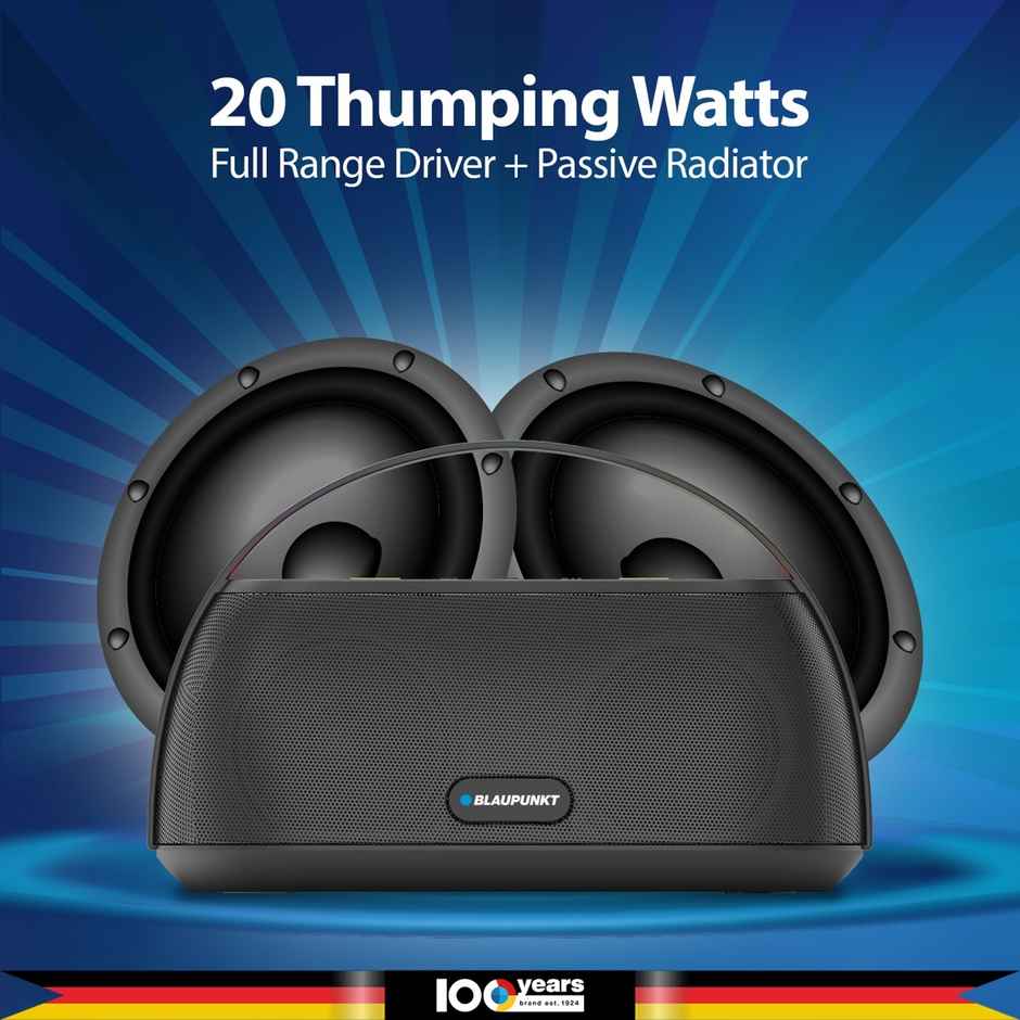 Blaupunkt Atomik Grab 20 W Bluetooth Pa Speaker (Black, Mono Channel)