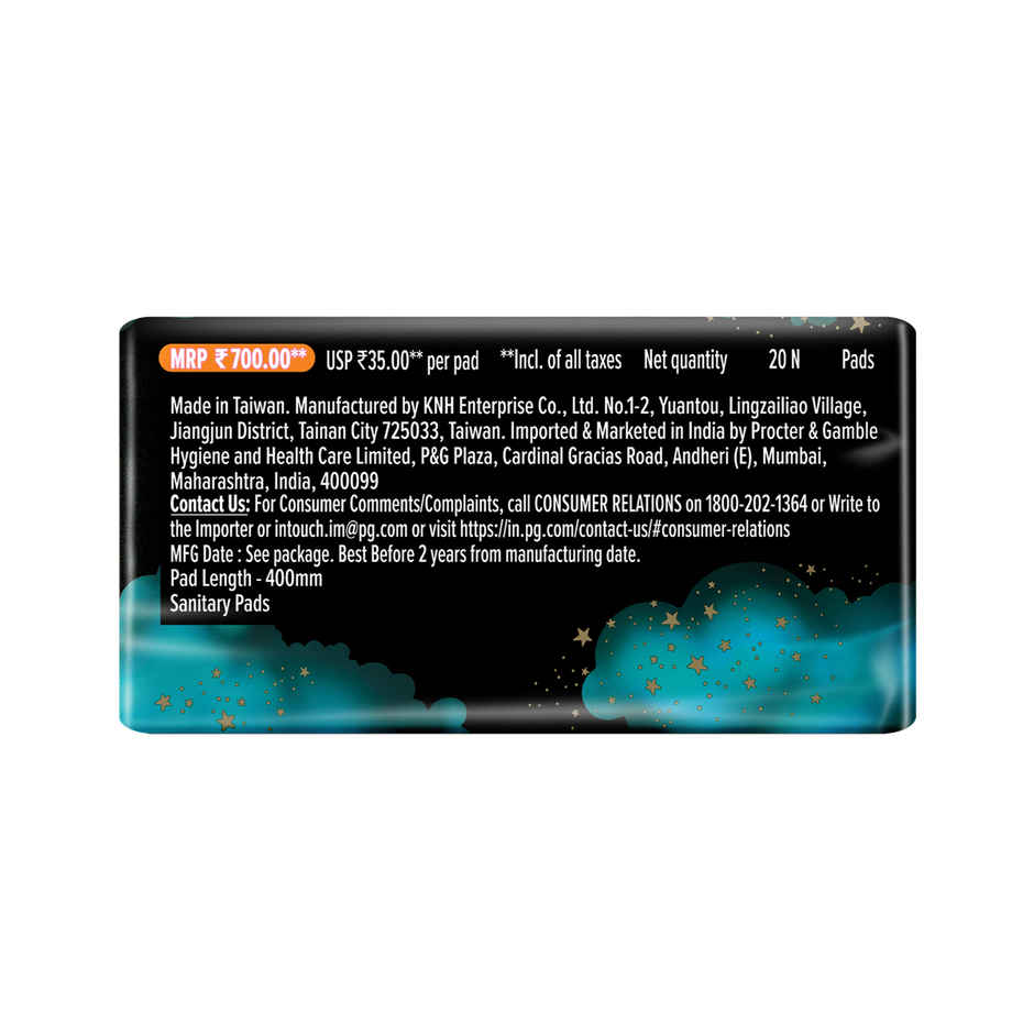 Whisper Bindazzz Nights Sanitary Pads | XXXL | 20 pcs