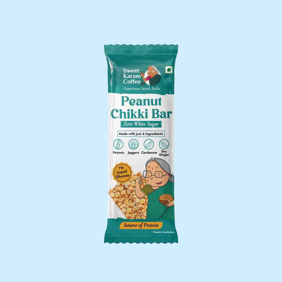 Sweet Karam Coffee Peanut Chikki Bar | No White Sugar