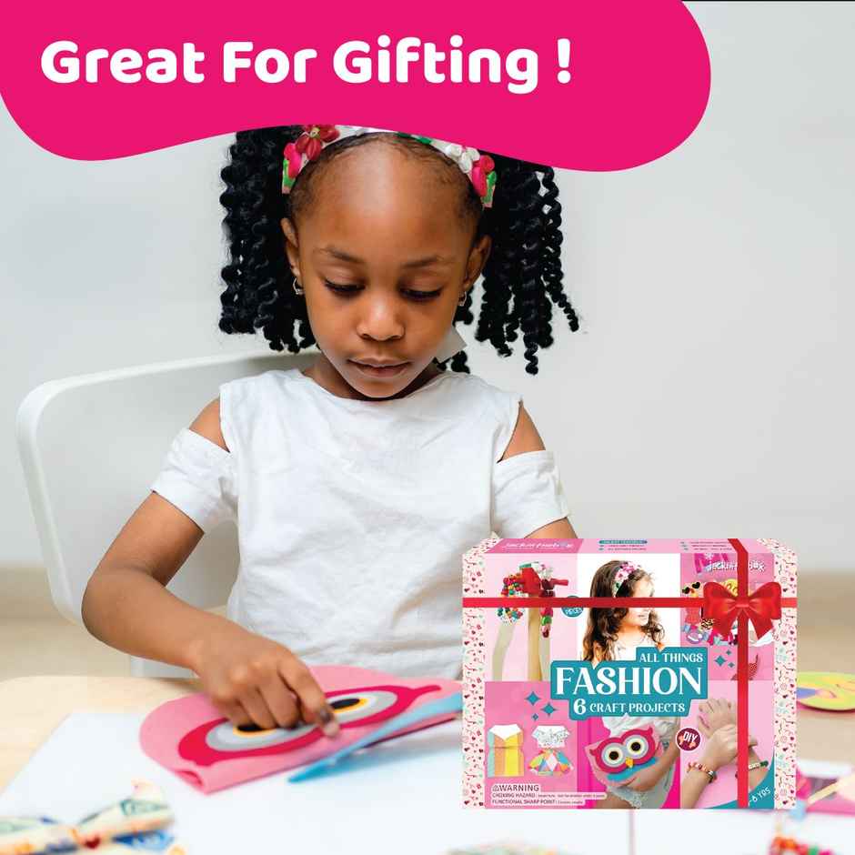 Jackinthebox All Things Fashion 6-In-1 Art & Craft Kit