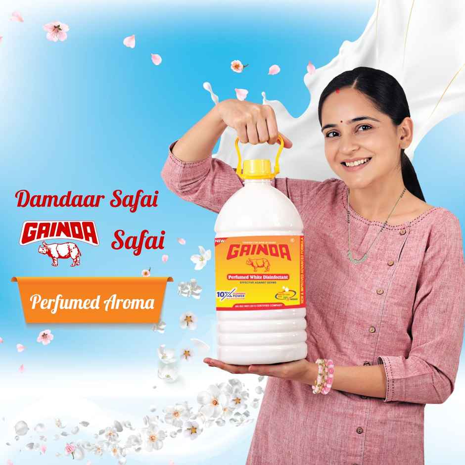 Gainda WHite Disinfectant Phenyle Floor Cleaner