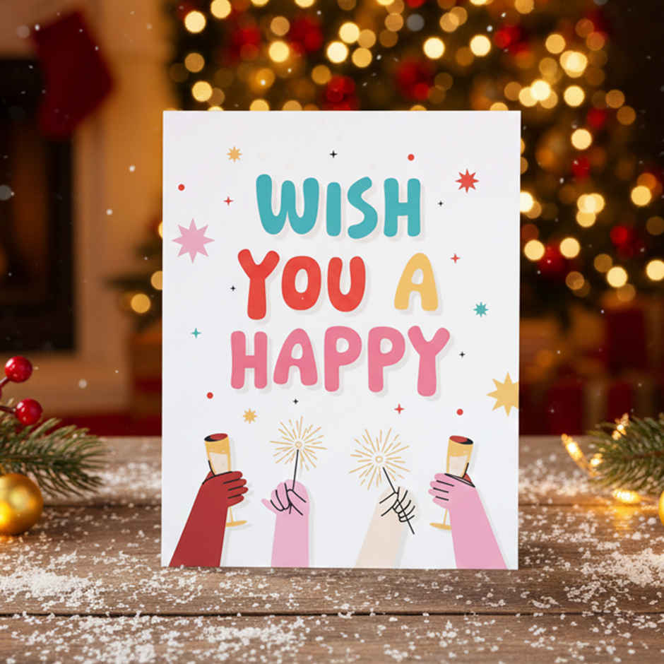 2026 Bunter Celebration Card - Surprise New Year Greetings | Happy Mail