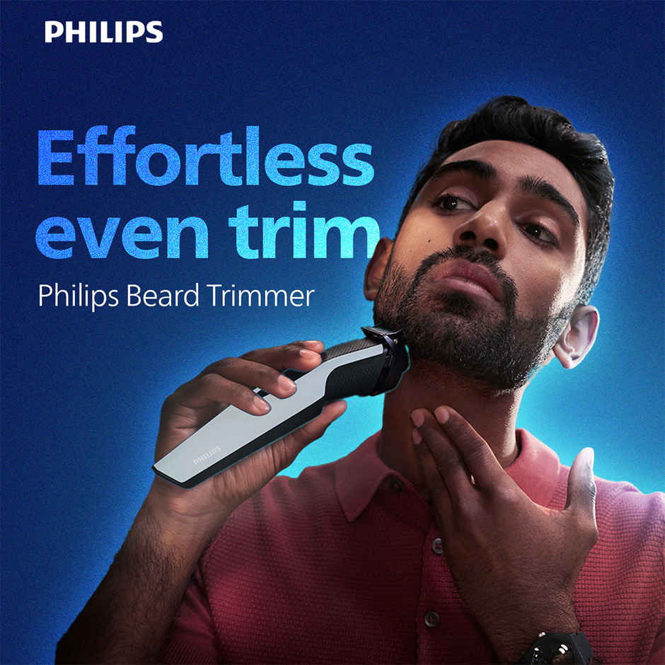 Philips Skin Friendly Cordless Beard & Moustache Trimmer for Men | 10 Length Settings | BT3101/15