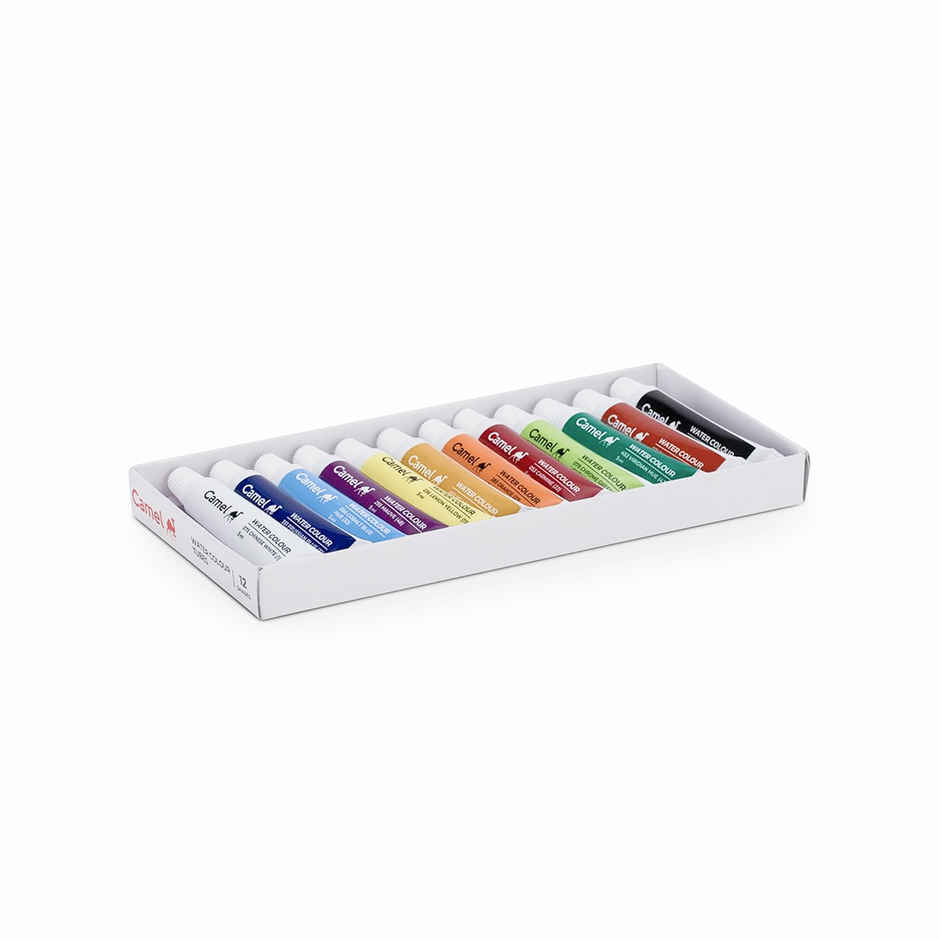 Camel Student Water Colours Assorted Pack Of Tubes, 12 Shades In 5Ml