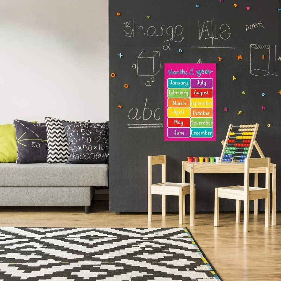 Paper Plane Design Kids Early Learning Educational Poster | Size 12 x 18 Inch | D11
