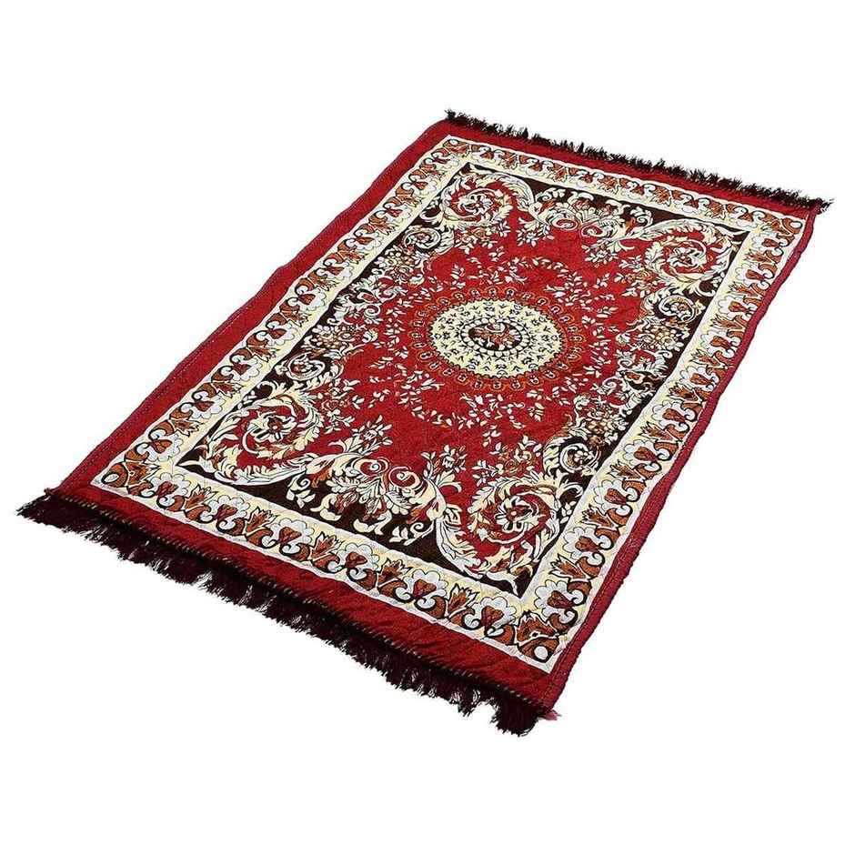 Kuber Industries 4x2 Feet Superfine Velvet Carpet | Rug for Living Room | Bedroom | Maroon