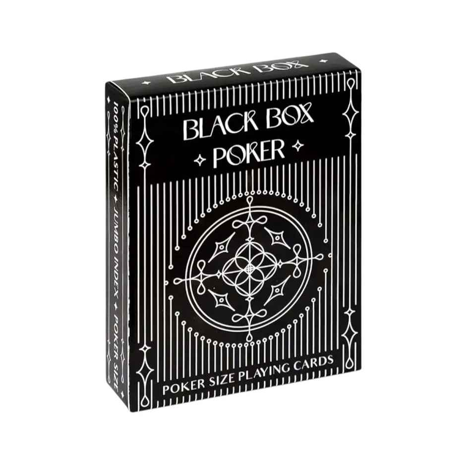 Parksons Cartamundi Black Box Poker Playing Cards | Vanguard - Black And White