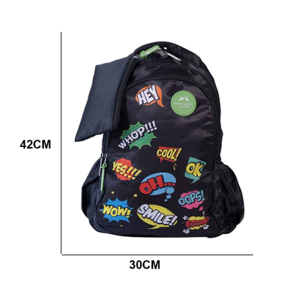 Faber Castell-School Bag- Pp1- Wow - 6Yrs + Black