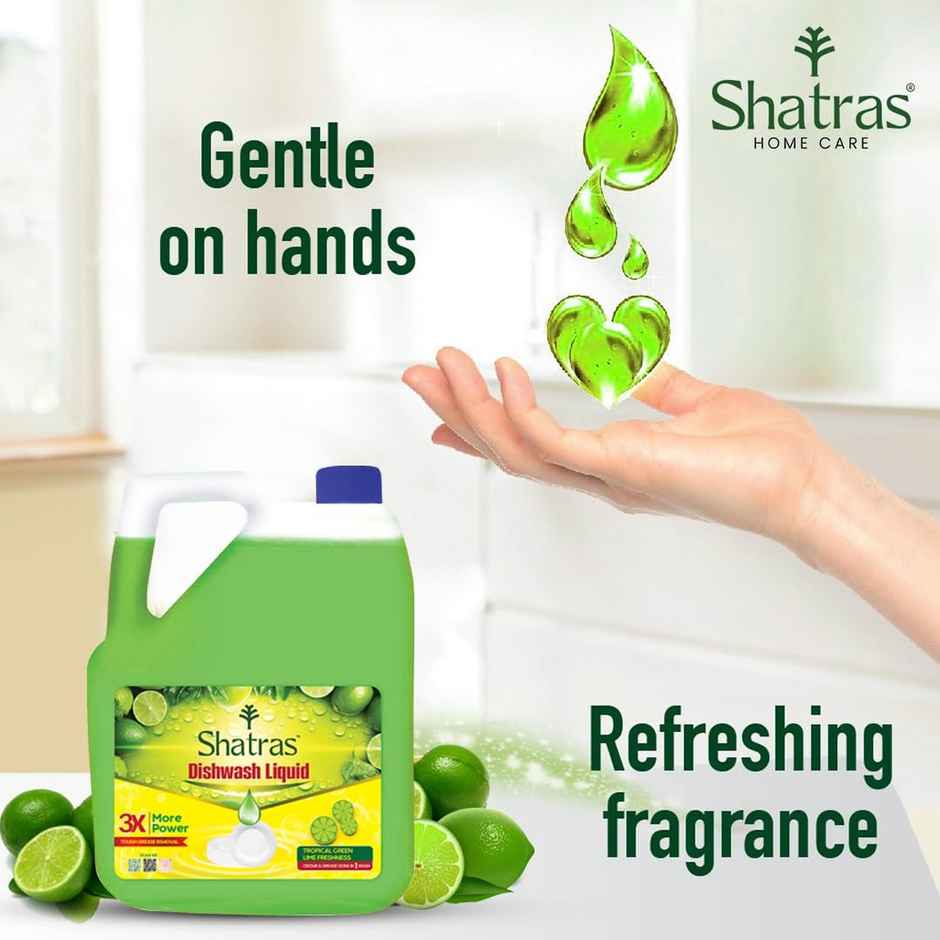 Shatras Lime Natural Fragrance Dishwash Liquid Gel Pack Of 2