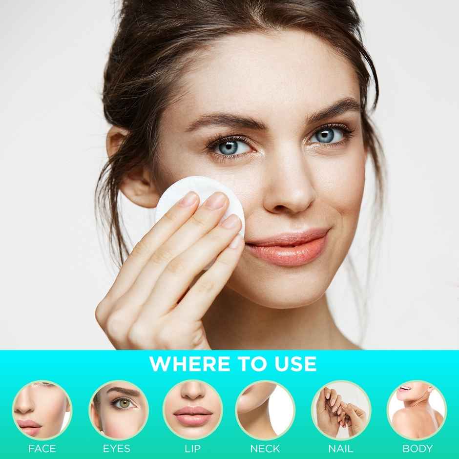 VEGA Organic Cotton Pads for Makeup Remover and Face Cleansing| 50 Pcs|CP-01