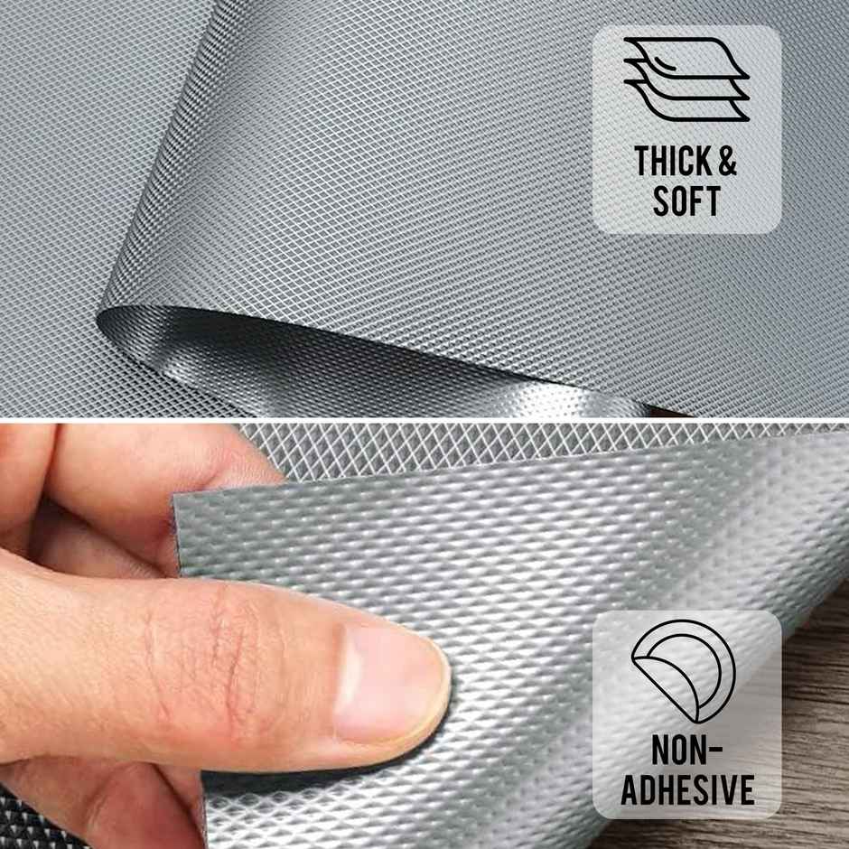 Story@home Eva Anti Slip Mat Diamond Shelf Liner Roll | Light Grey