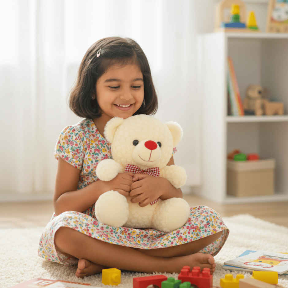 ToyTales Teddy Bear 30cm soft toy | Perfect birthday Gift | Plushie |Cream 30 cm