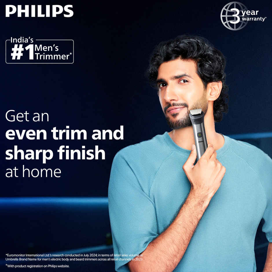 Philips India's No.1 Men's Trimmer | 13-in-1 Essential Body Kit -Face, Body & Private Parts | MG5930/65