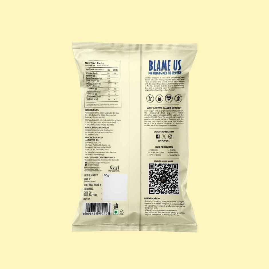 4700BC Butter Popcorn | Jumbo Size | Zero Palm Oil