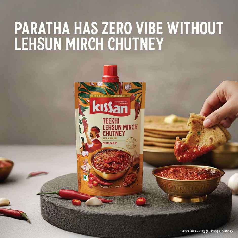 Kissan Teekhi Lehsun Mirch Chutney Doy (100g) & Relish Chicken Liver | Energy - 165 Kcal | Protein - 18 G (250g) Combo 