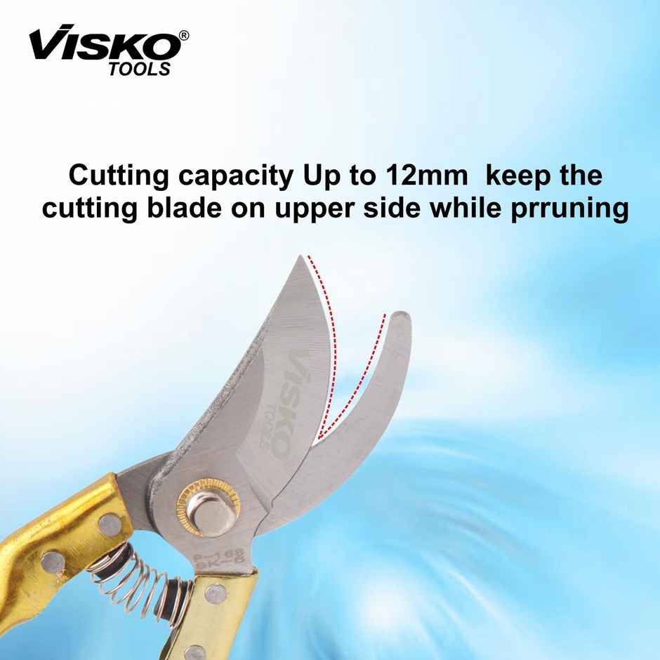Visko 688 Garden Pruner | 10 Inch Garden Bypass Pruning Shears | Tree Trimmers | Manual