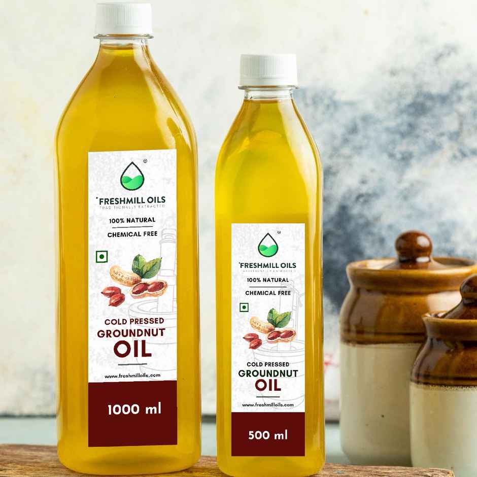 Fresh Mill Oils Groundnut (Peanut) Cold Pressed Oil | Healthy Cooking Oil