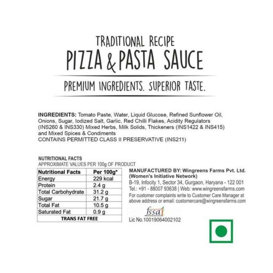 Wingreens Farms Pizza & Pasta Sauce