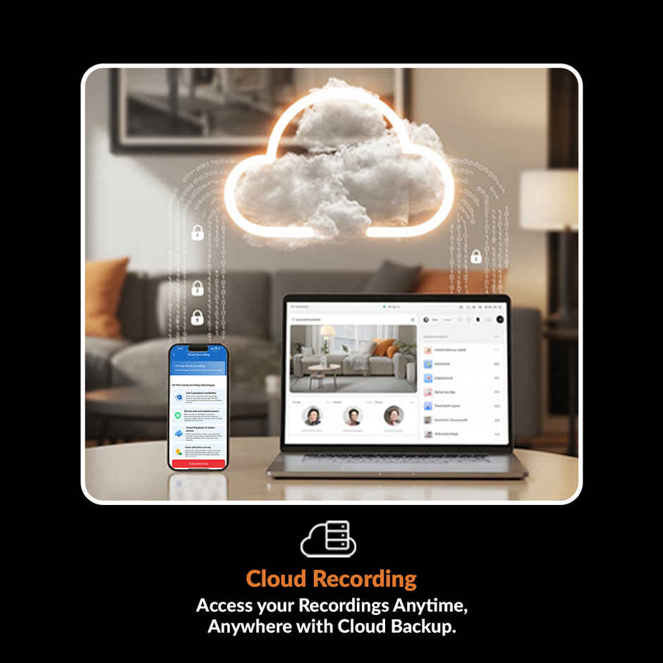 CP PLUS E35Q 3MP Resolution Smart Wi-Fi CCTV Camera with CTC Cyber Secure Tech & Cloud Storage