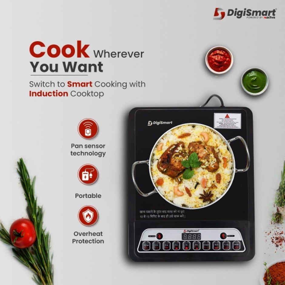 Digismart Mark-1 Induction Cooktop (2000 Watts) with Indian Menu Option