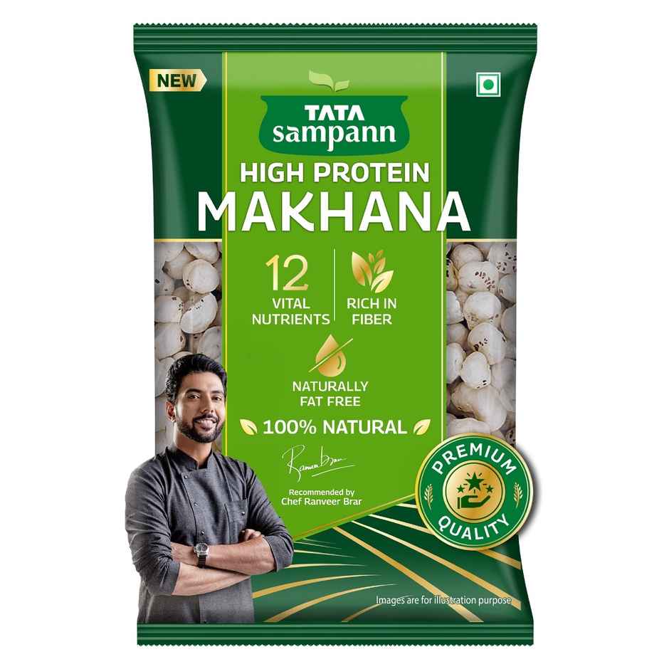 Tata Sampann High Protein Makhana | Foxnut | Phool Makhana for Prasadam | Healthy Snacking | Fasting