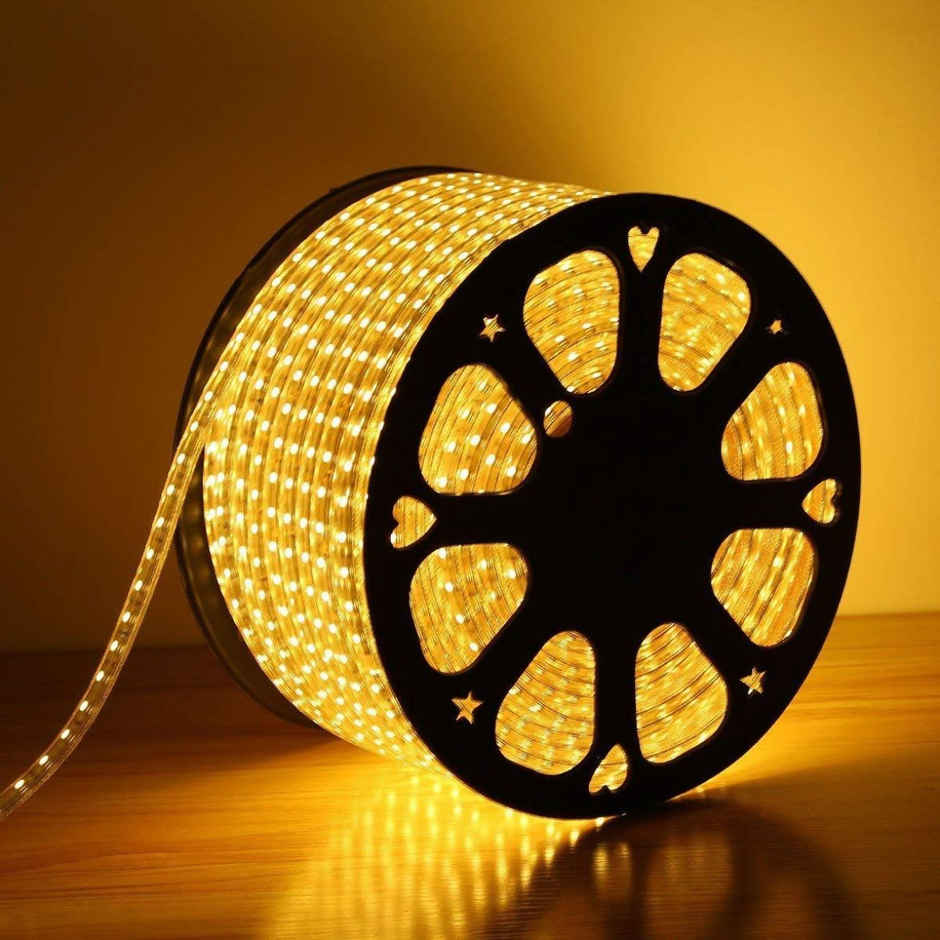 DesiDiya LED Strip Rope Light,Water Proof,Ceiling Light,Decorative led Light with Adapter, 5 Meter - Warmwhite