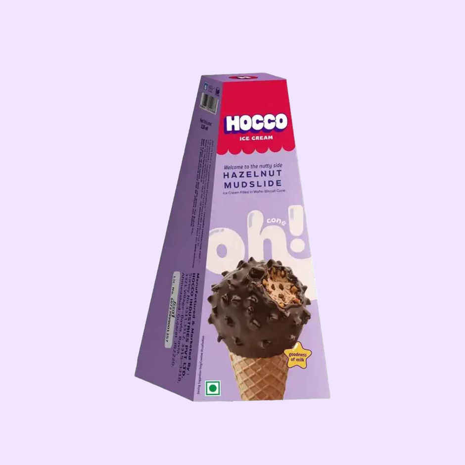 Hocco Hazelnut Mudslide Ice Cream Cone | Creamy & Indulgent