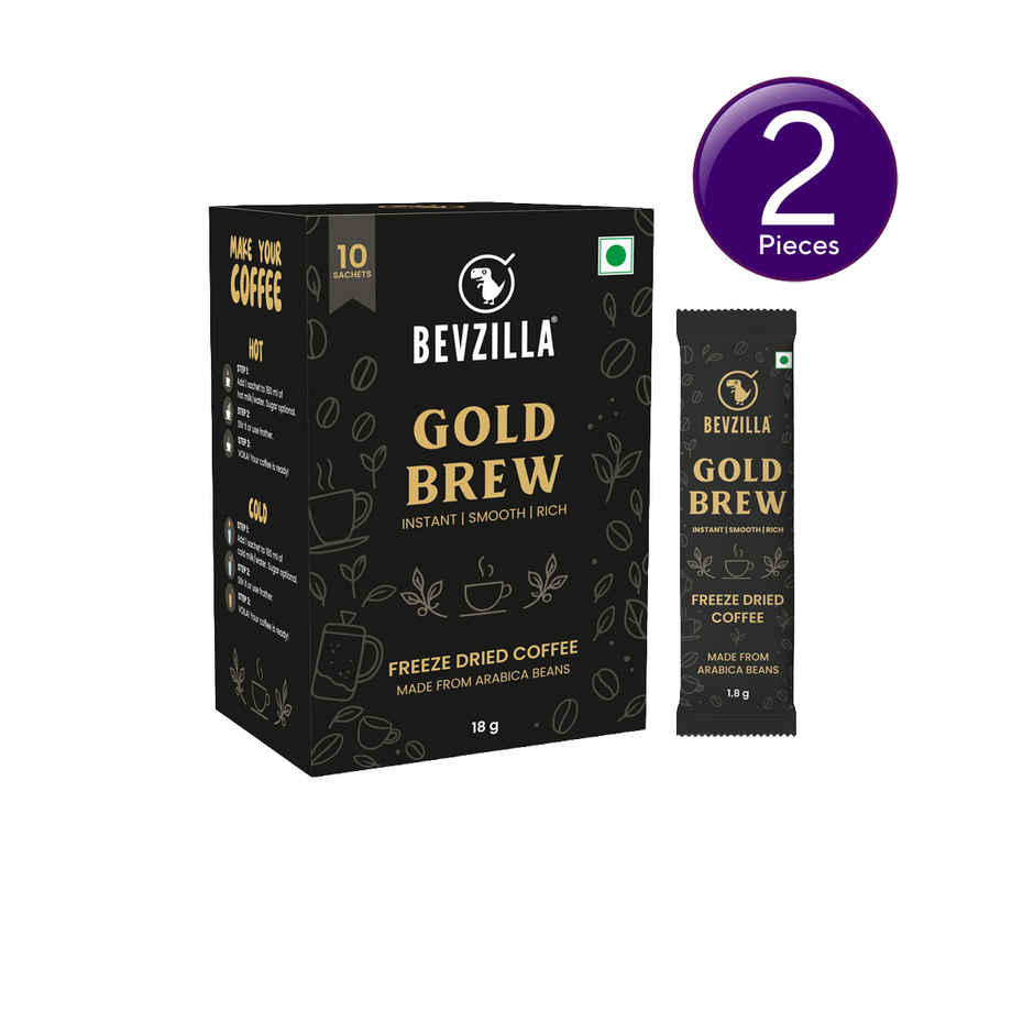 Bevzilla Gold Brew Freeze Dried Coffee Sachets Combo