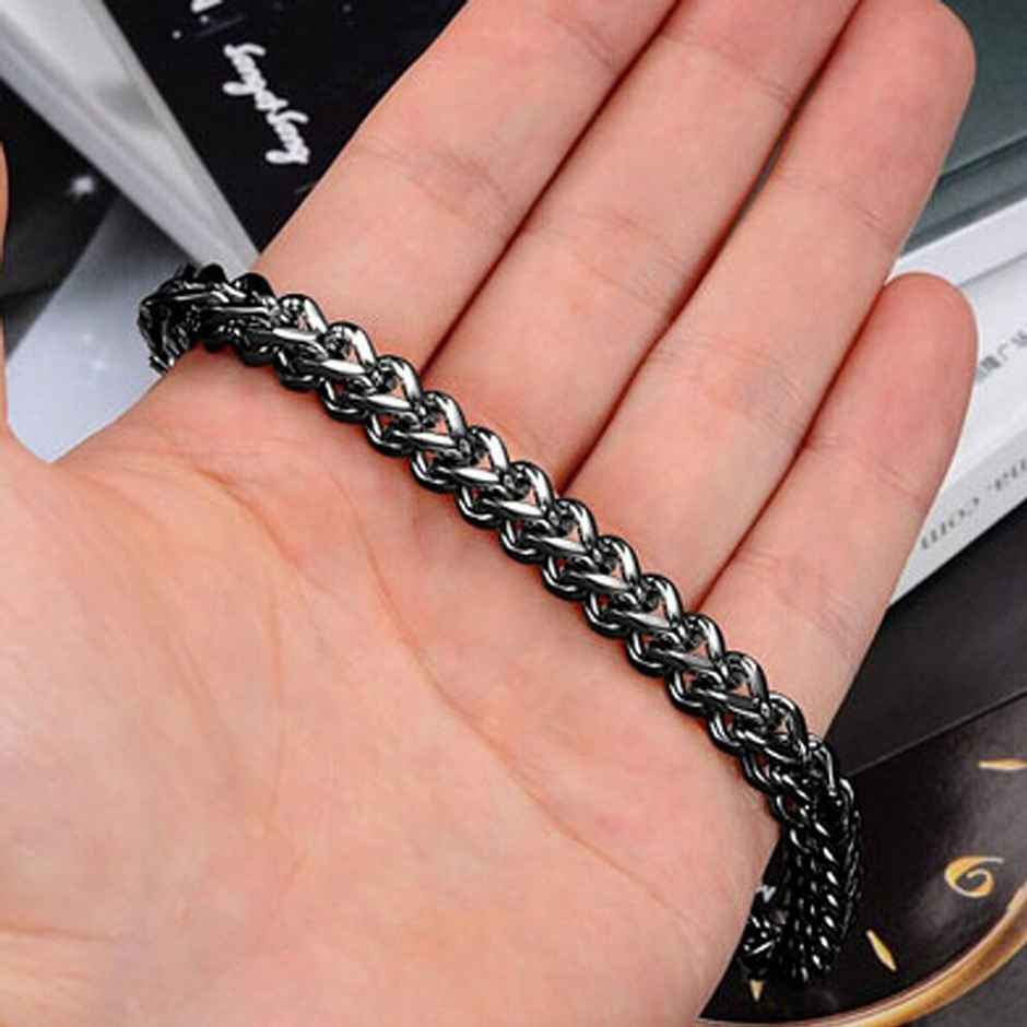 Fashion Frill Men's Criss Cross Bracelet Black Regular