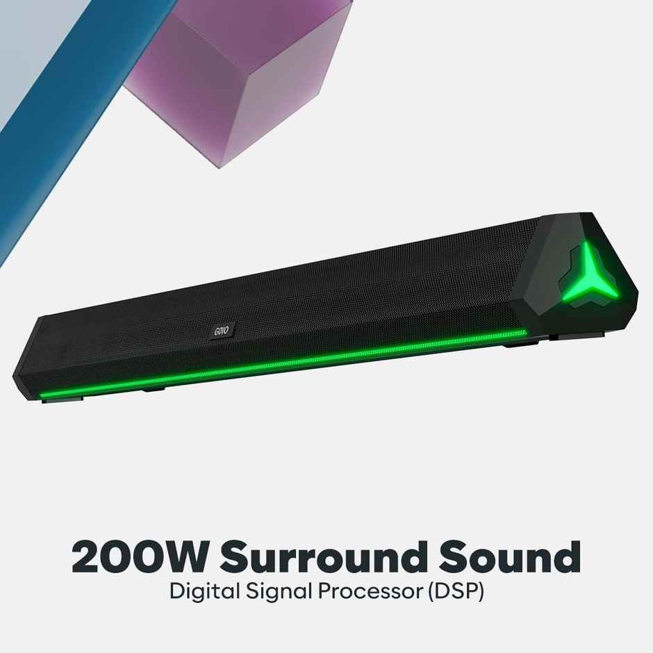 Govo Gosurround 900 | 200W Soundbar (Platinum Black)