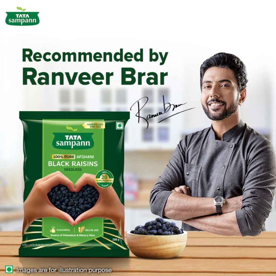 Tata Sampann Absolutely Pure | Seedless Black Raisins