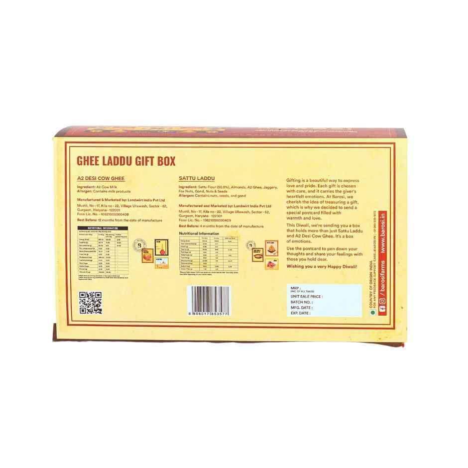 Ghee & Laddu Gift Box | Diwali Gift Hampers | Barosi