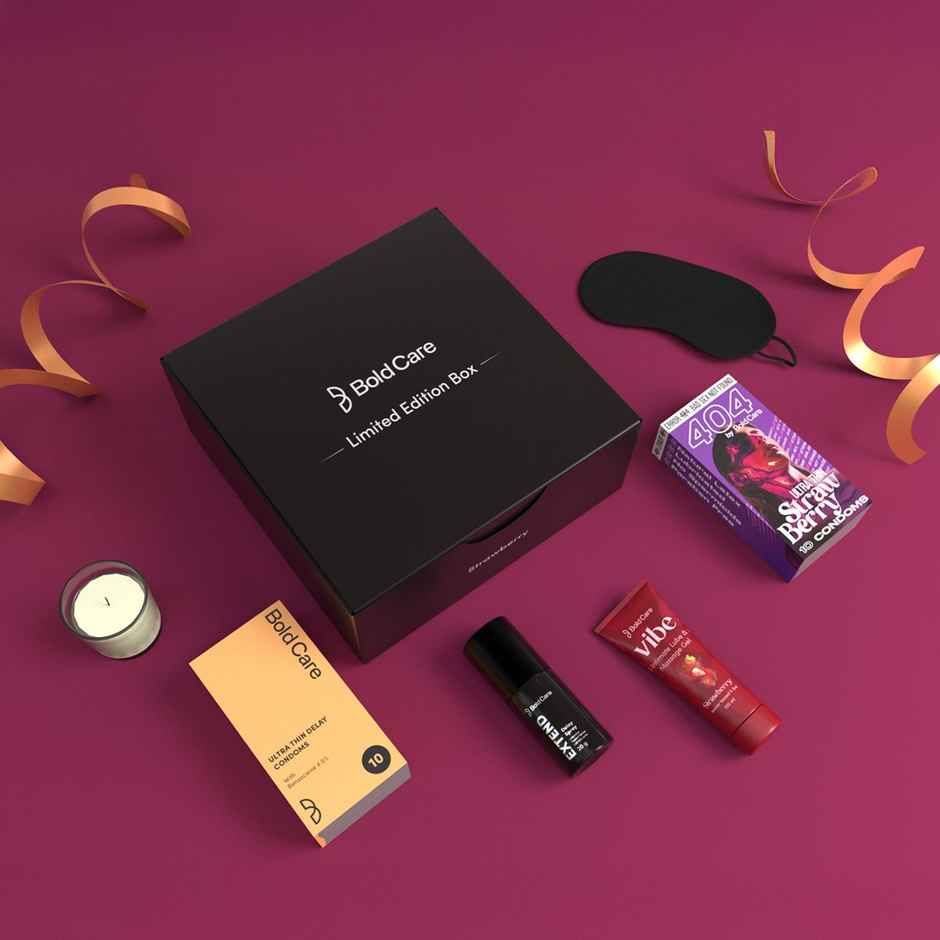 Bold Care Limited Edition Honeymoon Gifting Pack For Him & Her - Strawberry Flavour