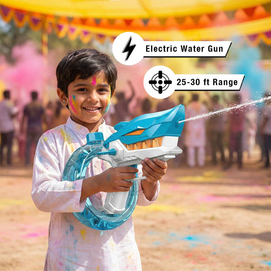 Storio Rechargeable Electric Shark Shape Water Gun for Kids and Adults | 300 ml