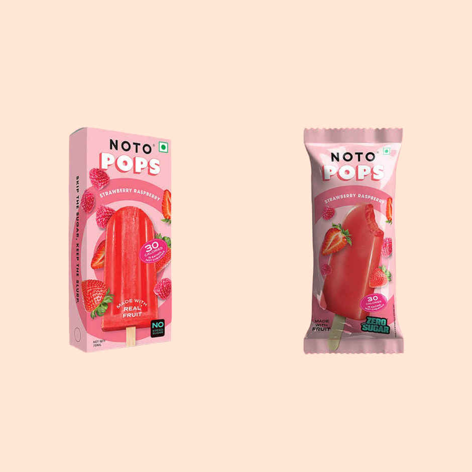 NOTO Strawberry Raspberry Sugar Free, Guilt Free Popsicle