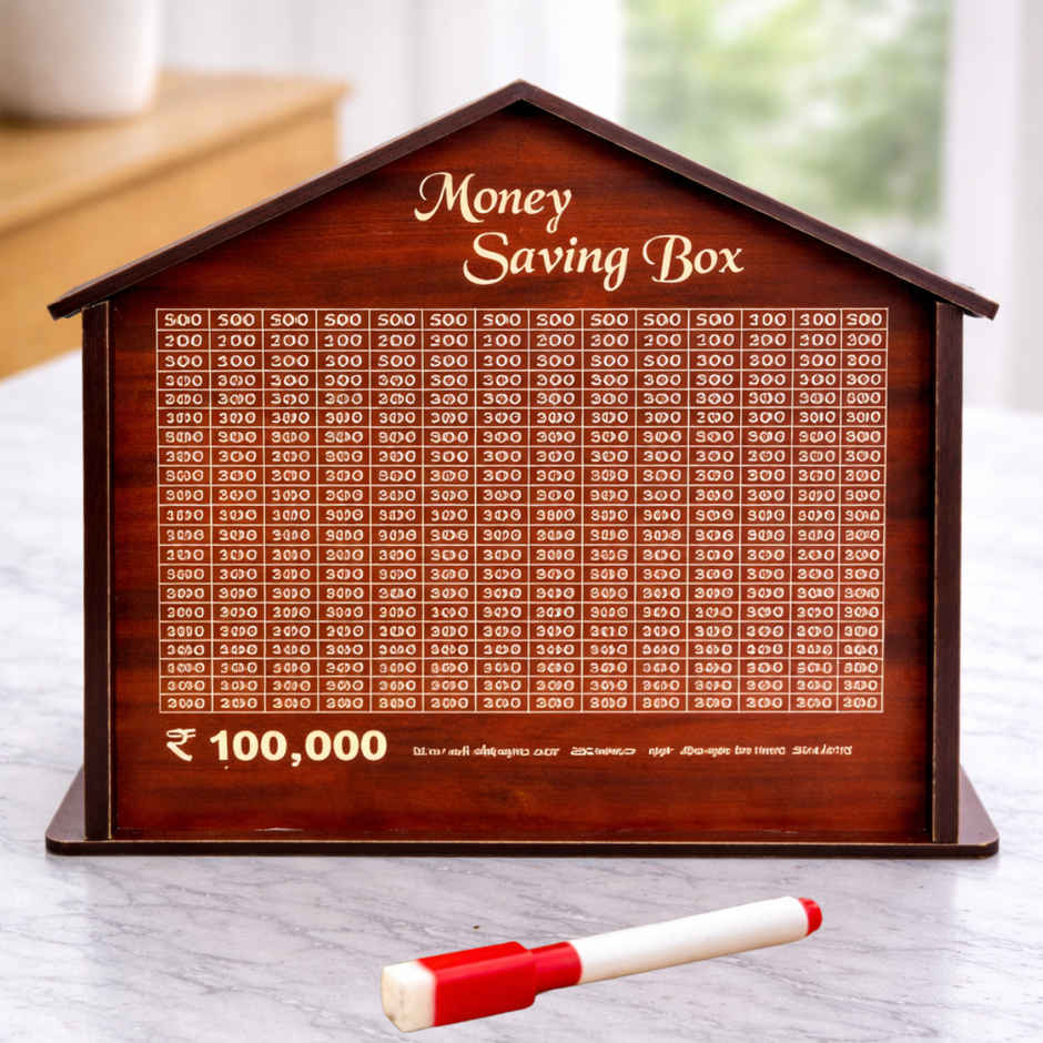 Fablue Wooden Home Saving Money Bank for Kids
