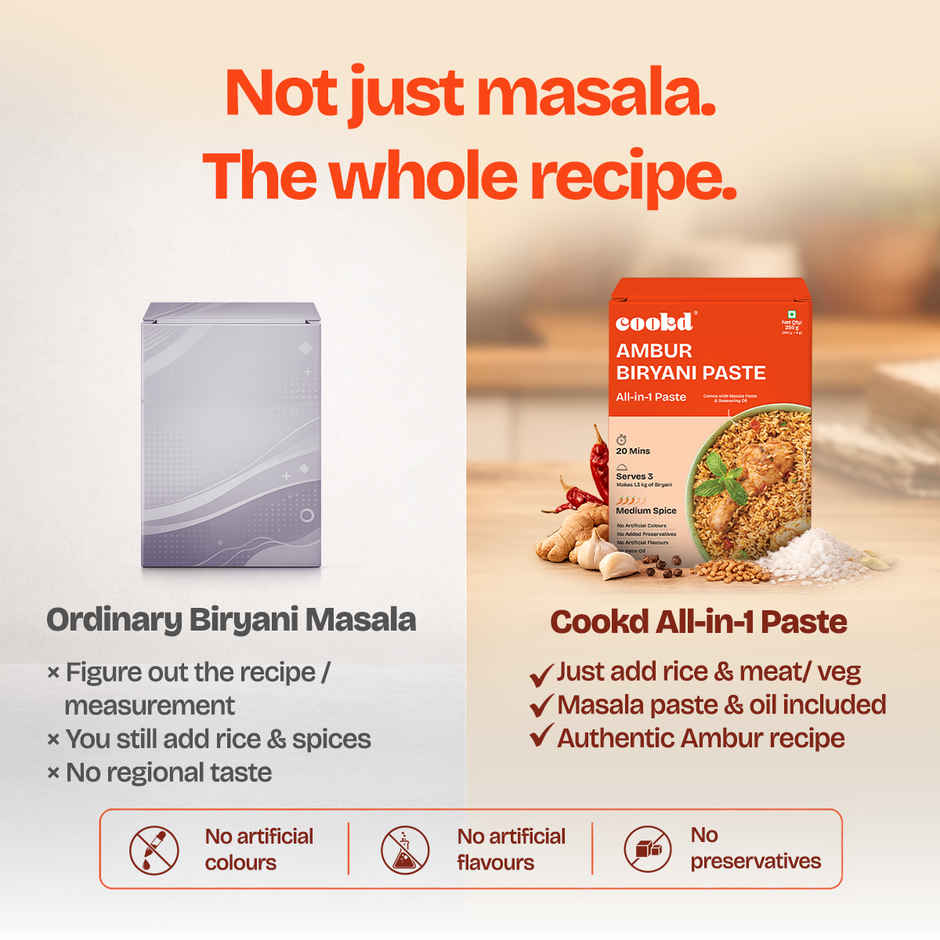 Cookd Ambur Biryani Masala Paste - Ready to Cook