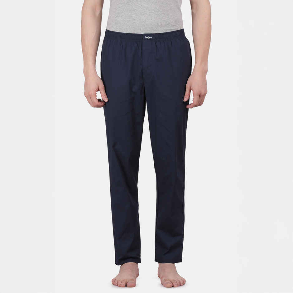 Pepe Jeans Mens Navy Cotton Solid Sleep wear - Pack of 1 (M) Comfort Fit, Soft Fabric, Breathable