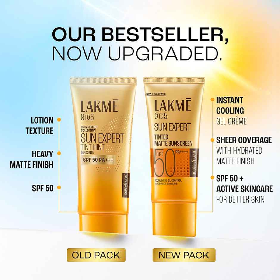 Lakme Sun Expert Tinted Sunscreen SPF 50 Pa +++ | Broad Spectrum Uva/B Protection | Blue Light